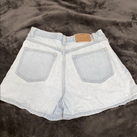 blue high waisted shorts - Picture 3 of 4